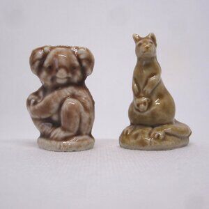 Wade England Koala, Kangaroo miniature porcelain figurines